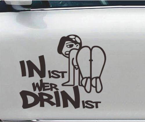 12.5 X 10.7 Cm In Ist Wer Drin Ist Auto Aufkleber Sticker Decal JDM Beauty Temptation Vinyl Car Sticker