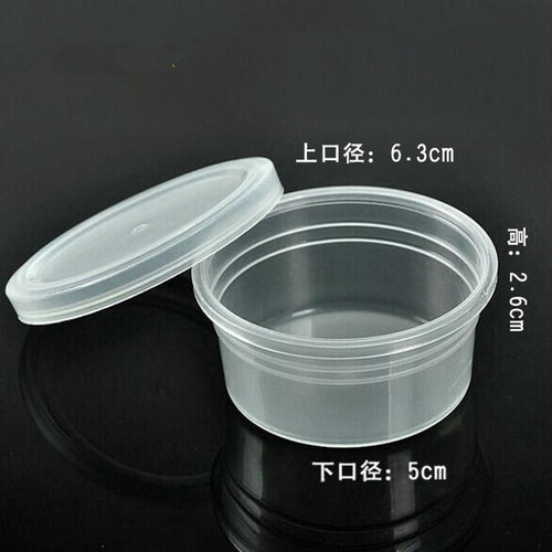 12pcs/lot Plastic Color Plasticine Clear Containers Glue Putty Foam Ball Storage Boxes 20g Slime Storage SYT9245