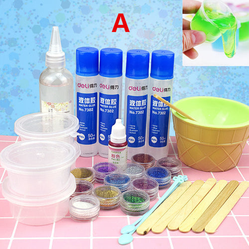 1PC DIY Make Slime Playdough Crystal Mud Making Kit Slime Toys Polymer Clay Baby Gifts Children Educational Clay Toy