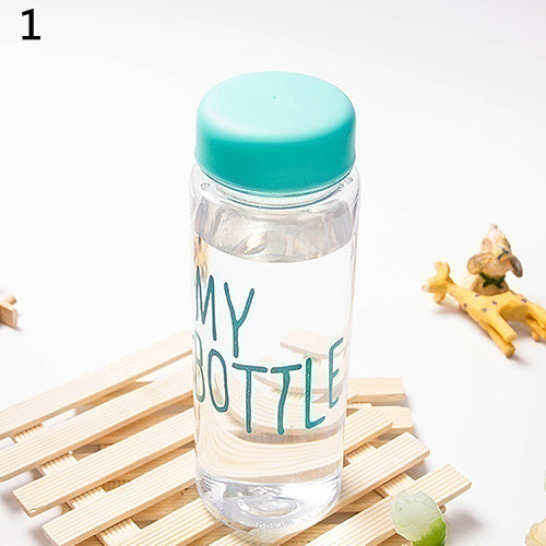 500ML Transparent Water Bottle Portable Fruit Juice Bottle For Sport Travel Office botle Portable botella de agua sport drin