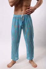 Fashion Brand Men Sexy Fishnet Lounge Pants Sleepwear/Gay  Transparent Long Pajama Bottoms/Sleeping Loungewear