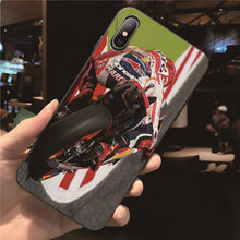 Fatperson Black Frame cover Motorcycle racing Marc Marquez 93 Pattern Phone cases For iphone X 6 6S 7 8 Plus 5 5S 7Plus