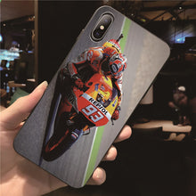 Fatperson Black Frame cover Motorcycle racing Marc Marquez 93 Pattern Phone cases For iphone X 6 6S 7 8 Plus 5 5S 7Plus