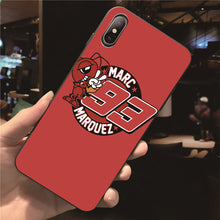 Fatperson Black Frame cover Motorcycle racing Marc Marquez 93 Pattern Phone cases For iphone X 6 6S 7 8 Plus 5 5S 7Plus