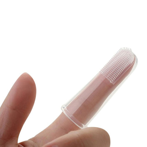 Finger Toothbrush Transparent Soft Silicone Pet Tooth Brush Bad Breath Care Pet Dog Cat Cleaning Supplies Dog Accessories