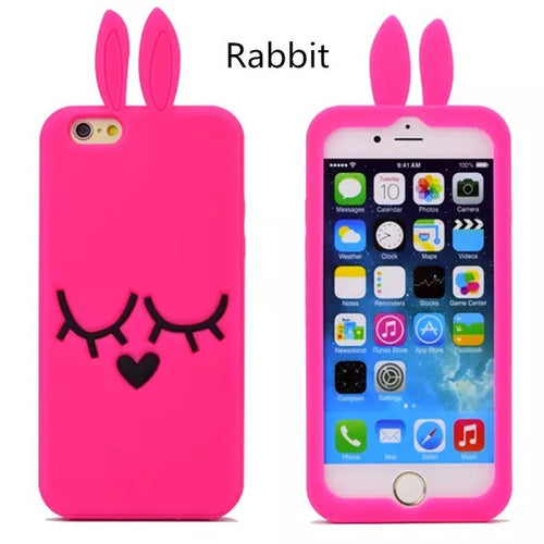 For Iphone7 7plus 8plus Marc.Jacobs Soft Silicon Cartoon Case for iphone 7 8 Plus Animal Dog/Zebra/Owl/Rabbit Case Cover Fundas