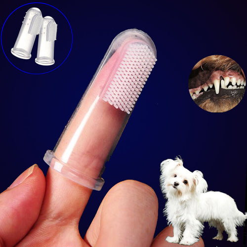 Hot  Selling Super Soft Pet Finger Toothbrush Teddy Dog Brush Addition Bad Breath Tartar Teeth Care Dog Cat Cleaning Supplies