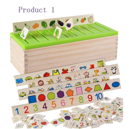 LYONAVA Learning Education Wooden Classification Box Math Montessori Toy Child early preschool sensory alphabet abacus teaching