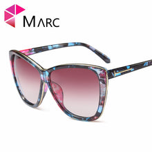 MARC UV400 2018 NEW WOMEN Eyewear designer sunglasses Oculos fashion Gradient Cat eye Leopard White Red