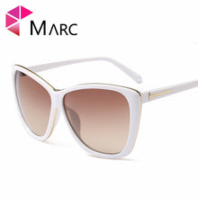 MARC UV400 2018 NEW WOMEN Eyewear designer sunglasses Oculos fashion Gradient Cat eye Leopard White Red