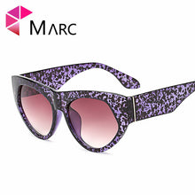 MARC UV400 NEW WOMEN designer sunglasses Oculos fashion Polarized Black Gradient Plastic Flower Leopard print