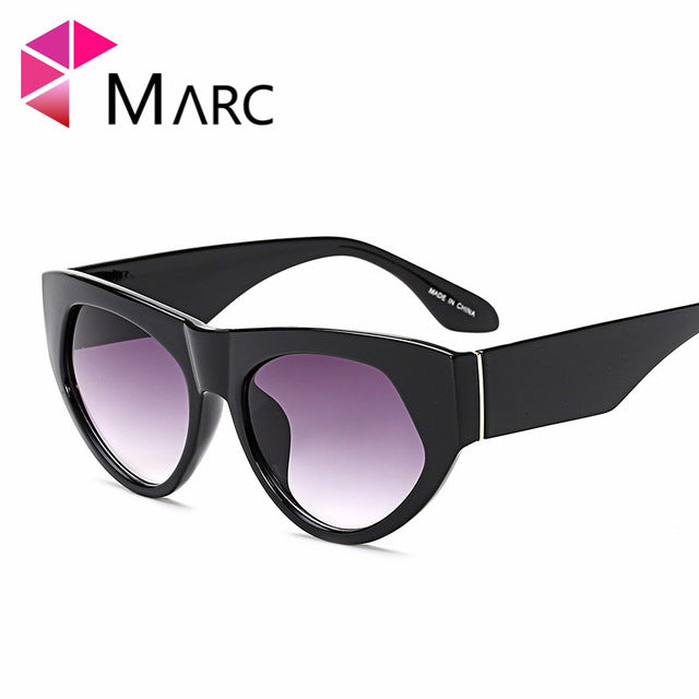 MARC UV400 NEW WOMEN designer sunglasses Oculos fashion Polarized Black Gradient Plastic Flower Leopard print