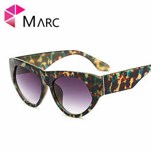 MARC UV400 NEW WOMEN designer sunglasses Oculos fashion Polarized Black Gradient Plastic Flower Leopard print