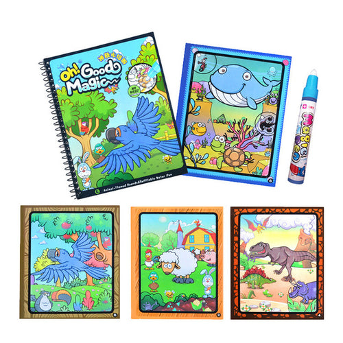 Magic Water Drawing Book Coloring Notebook Doodle Magic Pen Painting Learning Board Children Education Boy Girl Kid Drawing Toy