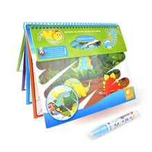 Magic Water Drawing Book Zoo Animal Dinosaurs Coloring Book Doodle Magic Pen Painting Drawing Board For Kids Educational Toys