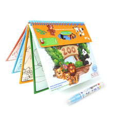 Magic Water Drawing Book Zoo Animal Dinosaurs Coloring Book Doodle Magic Pen Painting Drawing Board For Kids Educational Toys