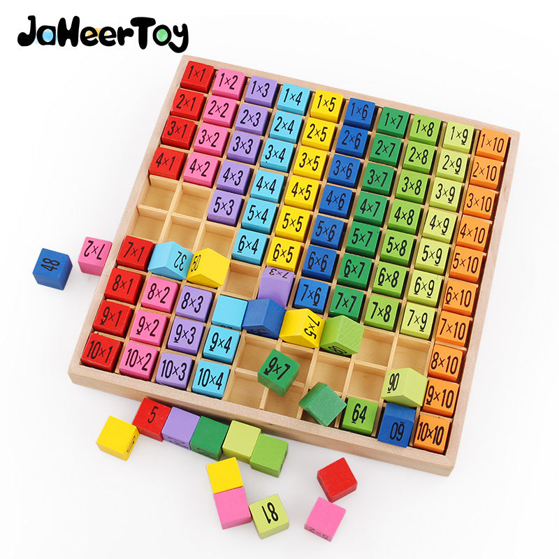 Montessori Educational Wooden Toys for Children Baby Toys 99 Multiplication Table Math  Arithmetic Teaching Aids for Kids
