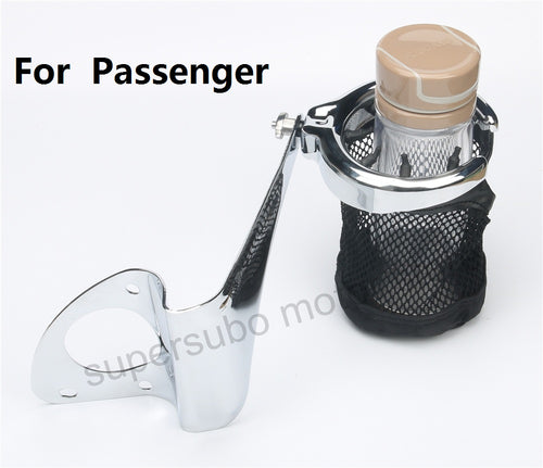 Motorcycle Rear Drink Cup Holder Passenger For Harley Electra Road Tri Glide FLHTCU chromed iron