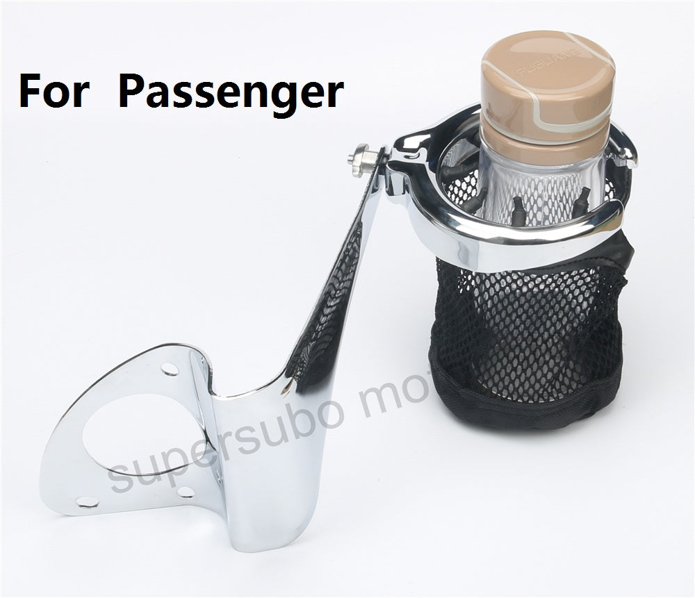 Motorcycle Rear Drink Cup Holder Passenger For Harley Electra Road Tri Glide FLHTCU chromed iron