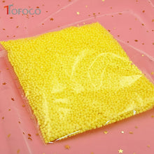 TOFOCO 1 Pack DIY Snow Mud Particles Accessories Slime Balls Small Tiny Foam Beads For Floam Filler For DIY Supplies 2-4mm