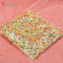 TOFOCO 1 Pack DIY Snow Mud Particles Accessories Slime Balls Small Tiny Foam Beads For Floam Filler For DIY Supplies 2-4mm