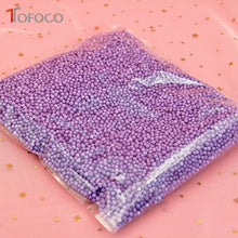 TOFOCO 1 Pack DIY Snow Mud Particles Accessories Slime Balls Small Tiny Foam Beads For Floam Filler For DIY Supplies 2-4mm