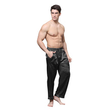 Tony&Candice Pajama Pants Men Satin Silk Sleep Bottoms Casual Trousers Male Sleepwear Mens Long Lounge Pyjamas Soft Underwear