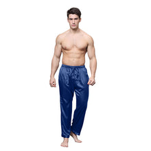 Tony&Candice Pajama Pants Men Satin Silk Sleep Bottoms Casual Trousers Male Sleepwear Mens Long Lounge Pyjamas Soft Underwear