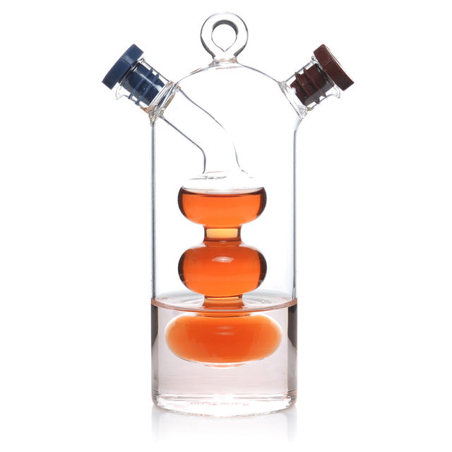 Free Shipping Large Kitchen Seasoning Oil Bottle Green Glass Oiler oil can leak oil and vinegar sauce bottle High Quality Fast