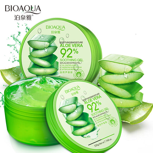 BIOAQUA 220g Natural aloe vera Smooth Gel Acne Treatment Face Cream for Hydrating Moist Repair After Sun